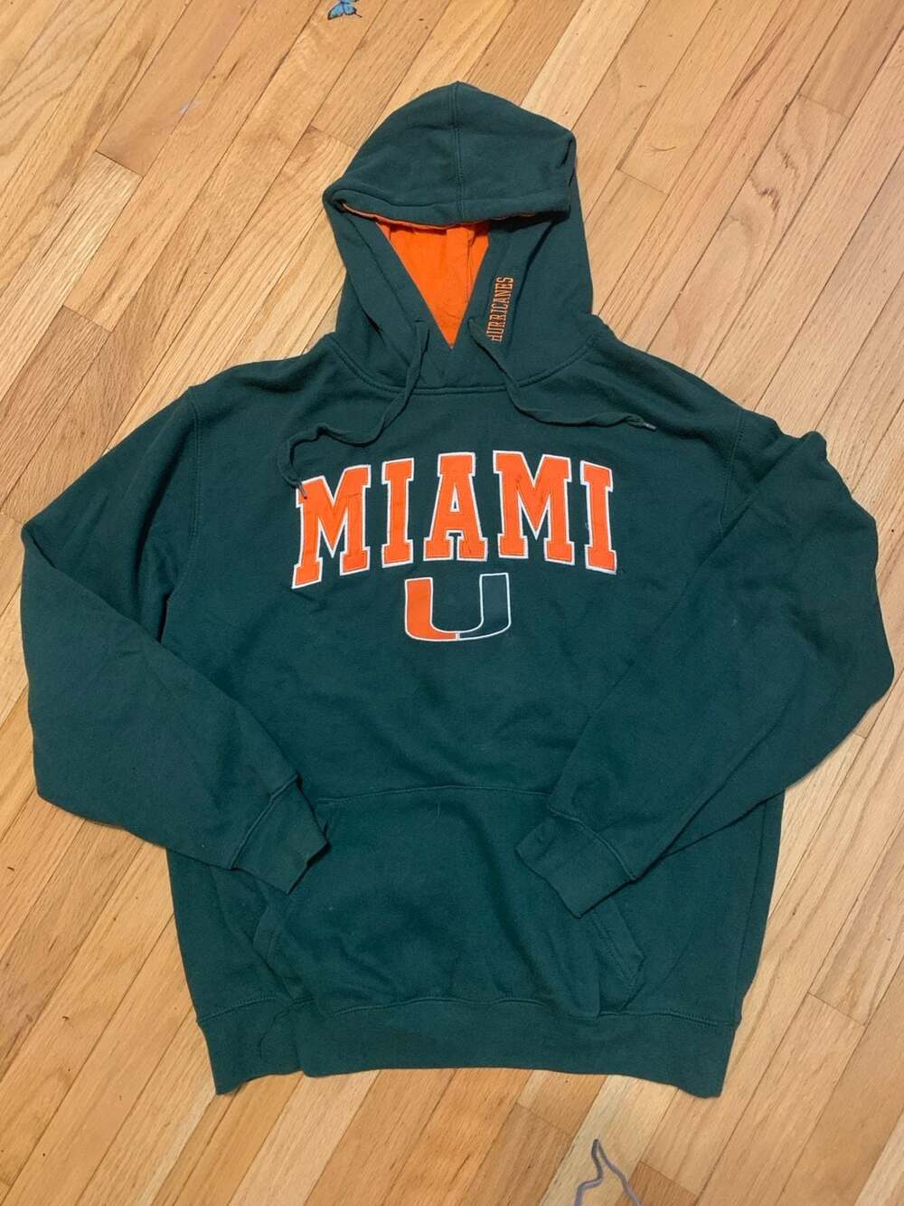Stadium Athletics Miami Hurricanes Hoodie Size Large
